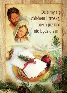 PLAKAT 00087 BN DZIELMY SIĘ CHLEBEM I TROSKĄ